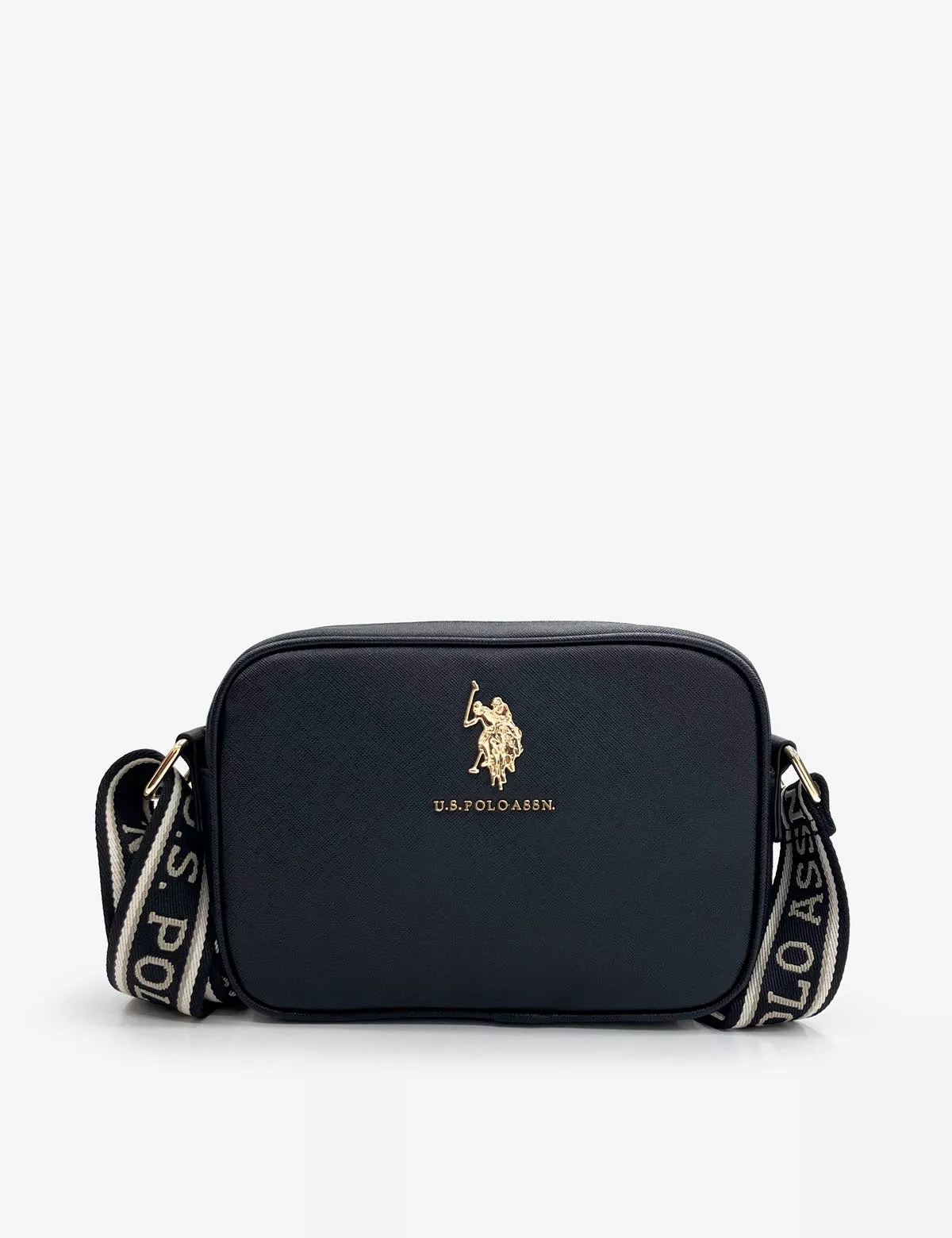 U.s. Polo Assn. dámská kabelka, crossbody Classic černá s černým popruhem
