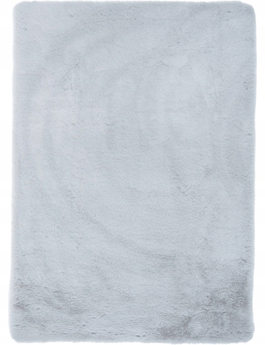Plyšový svetlošedý rabbitový koberec, králičia kožušina 160 x 230 cm