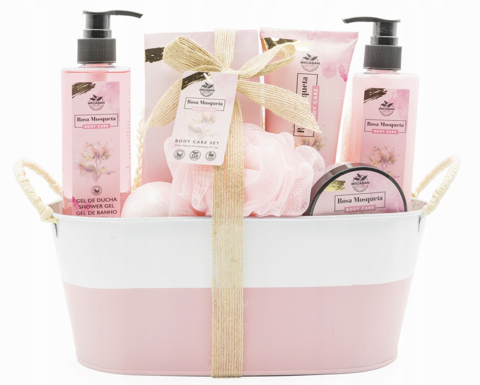 Bcs Duży Kosz Zestaw Prezentowy Kosmetyków Ciała Kąpieli Na Zajączka Spa