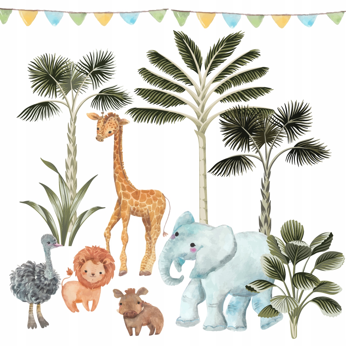 

naklejki naklejka dla dzieci na ścianę safari 200