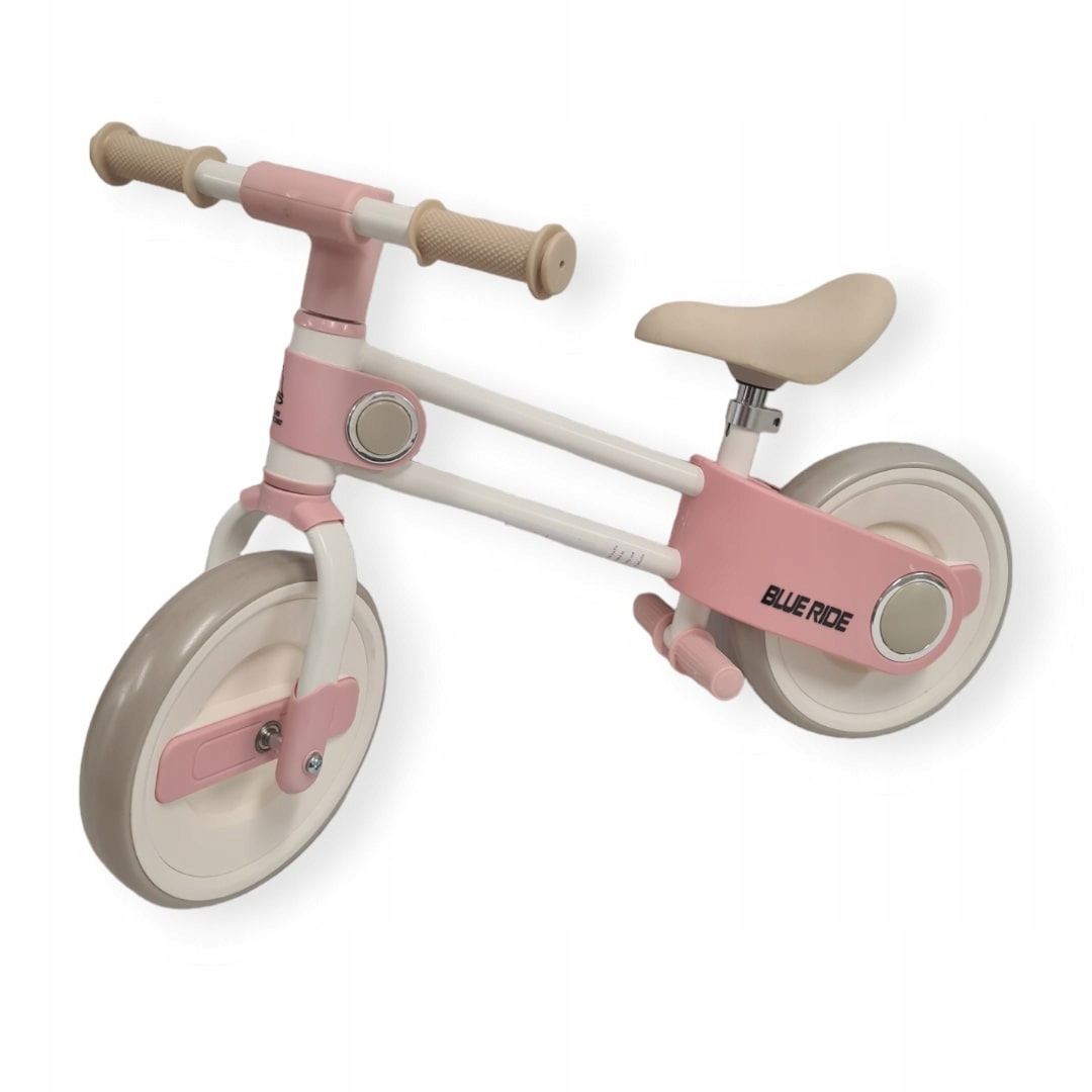 Blue Ride Rowerek biegowy lekki dwukołowy A5 10 cali Lila różowy biały