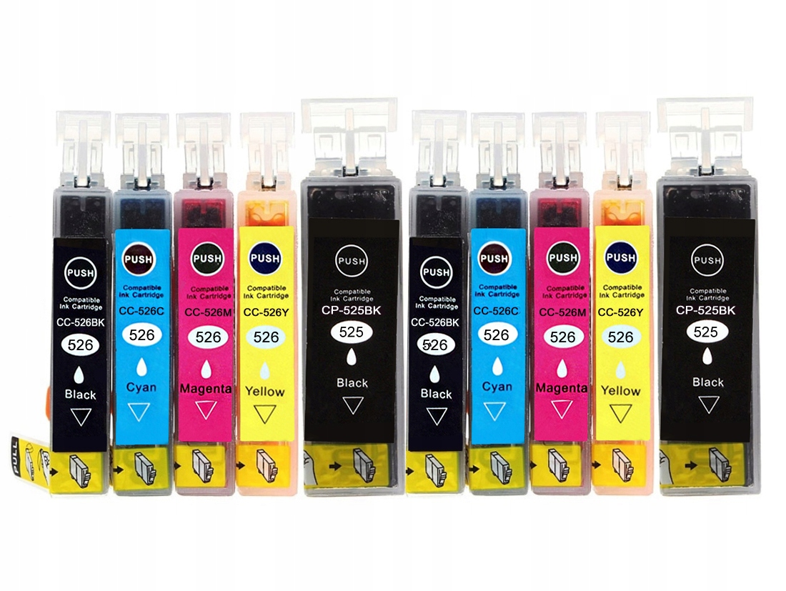 

10x Tusze Do Canon Pixma MG5150 MG5250 2X Komplet