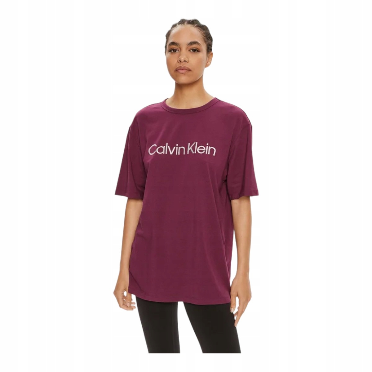 Calvin Klein Tričko Dámské Tričko S/s Crew Neck Bordó vel. S