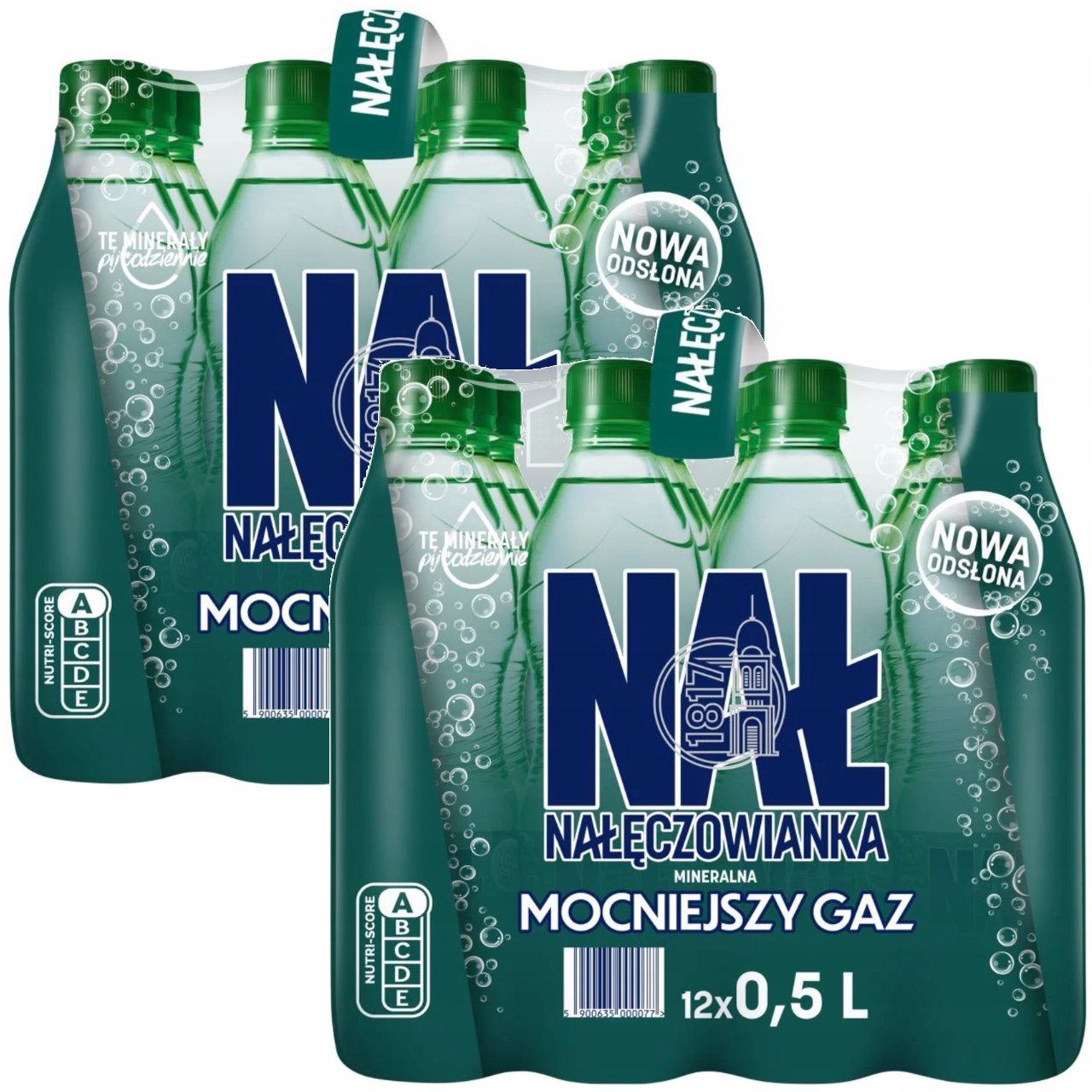 Levně 24x Sycená minerální voda Nałęczowianka, silnější plyn 0,5 l