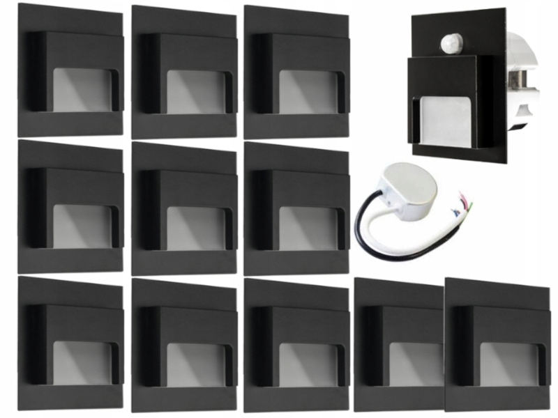 Sada osvětlení schodů Halogen Led 12x senzor