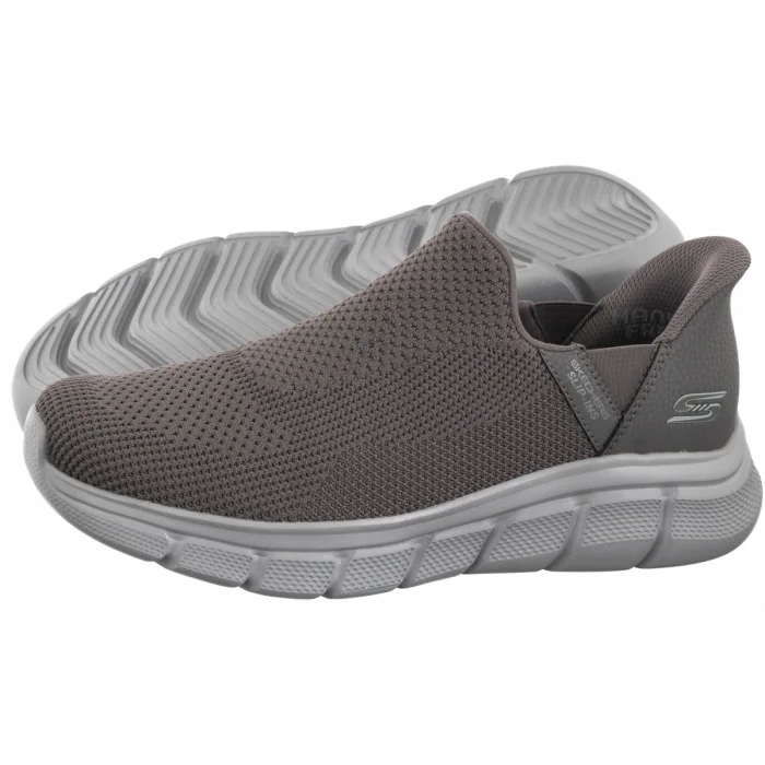 Pánské nazouvací sportovní boty Skechers Bobs B Flex Slip-Ins 118306/GRY
