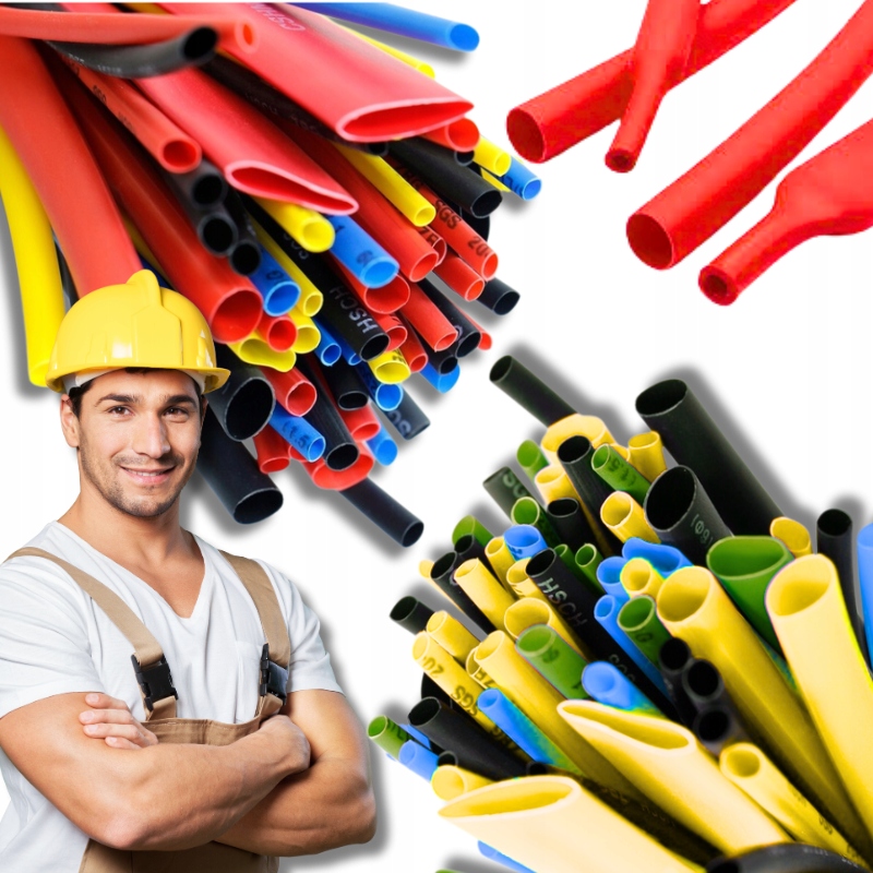 RURKI TERMOKURCZLIWE ZESTAW RUREK 328SZT KONEKTORY DO NAPRAWY IZOLACJI