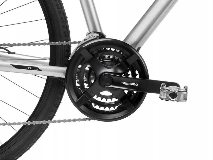 ROWER crossowy Romet ORKAN 4M rama 18 koła 28 srebrno-czarny hydraulika Marka Romet