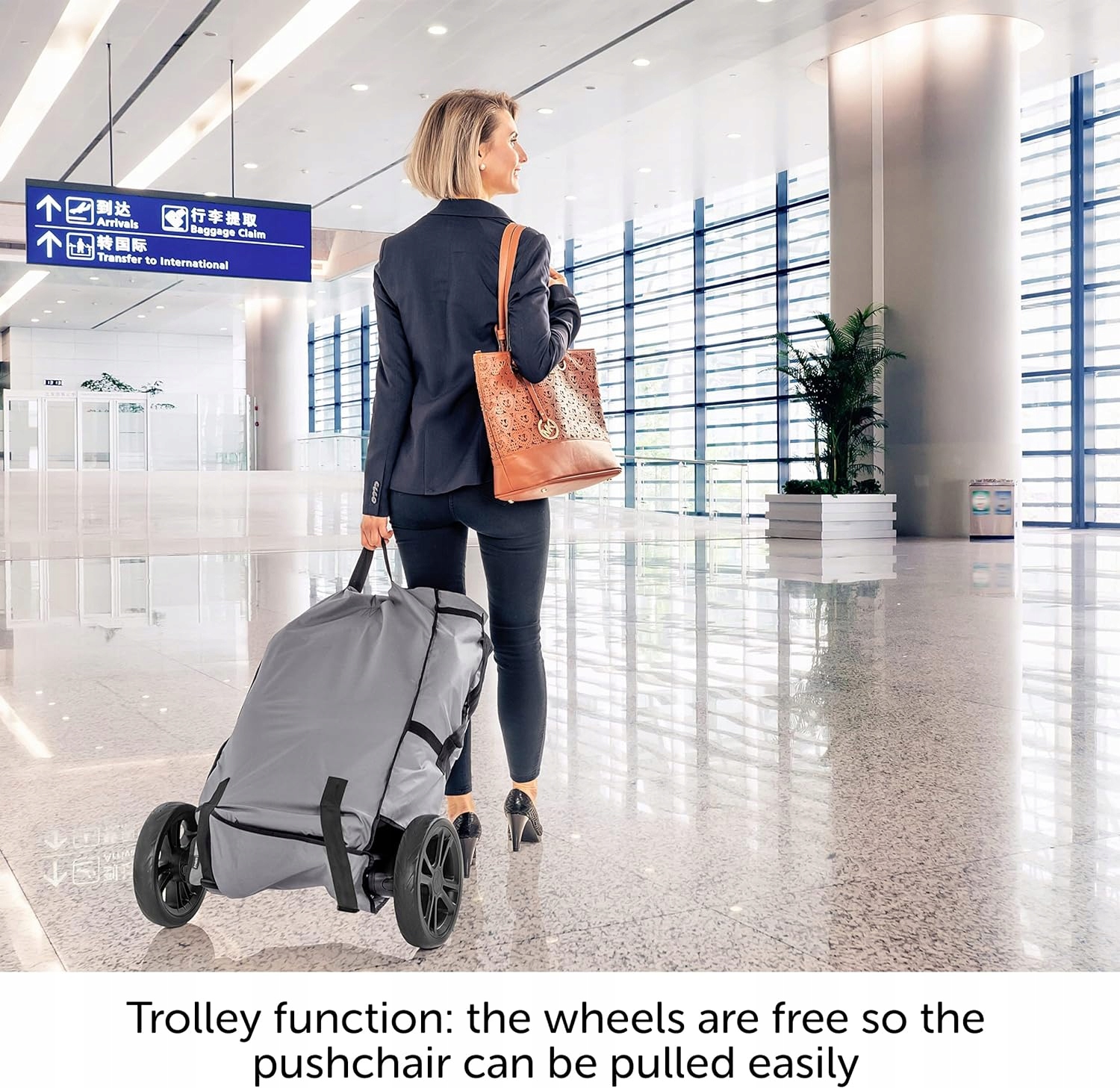 ELEGANCKA TORBA DO WÓZKA DO PODRÓŻY POKROWIEC NA WÓZEK DZIECIĘCY Kolor dodatkowy srebrny