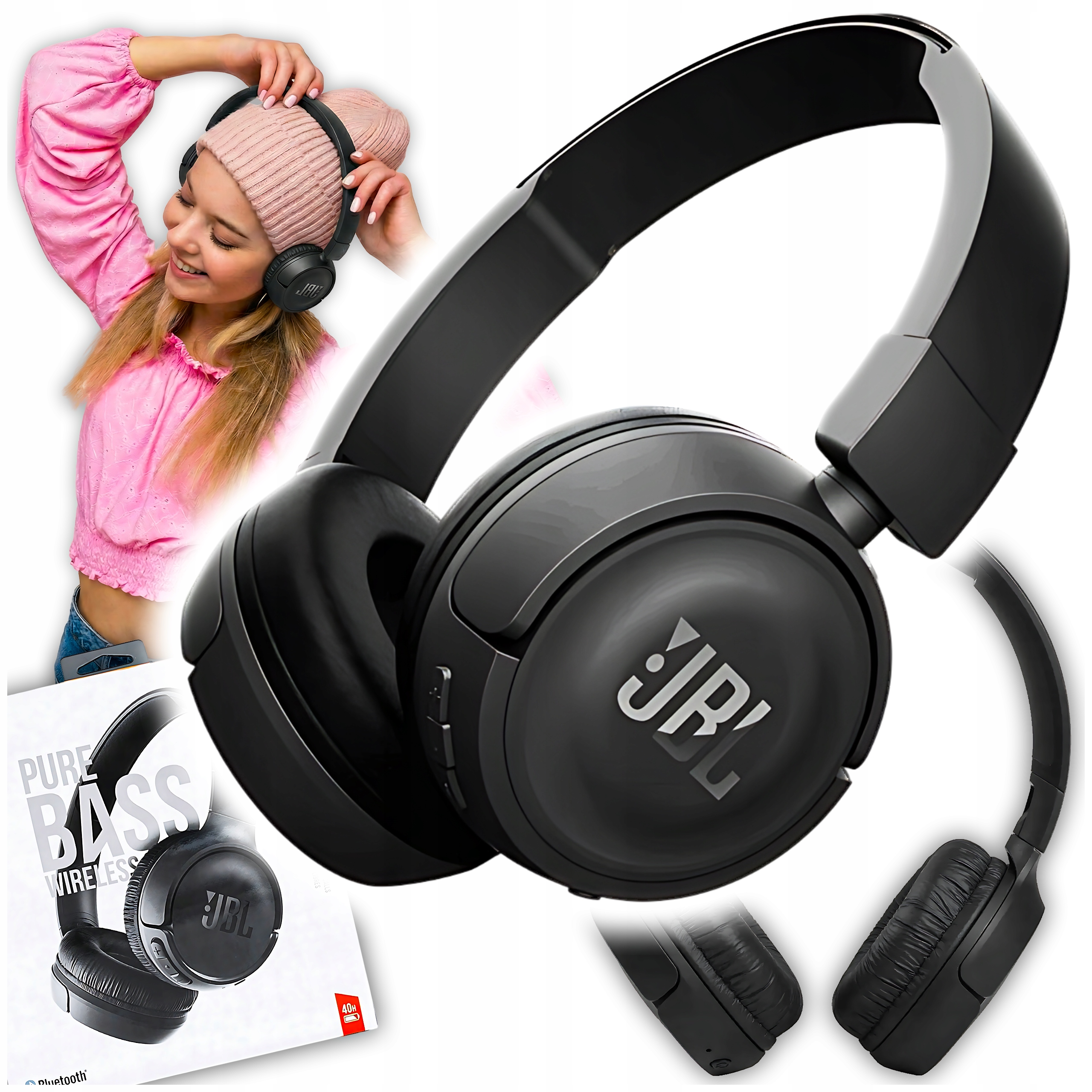 Słuchawki Jbl Tune 510 Bt słuchawki bezprzewodowe nauszne Bluetooth czarne