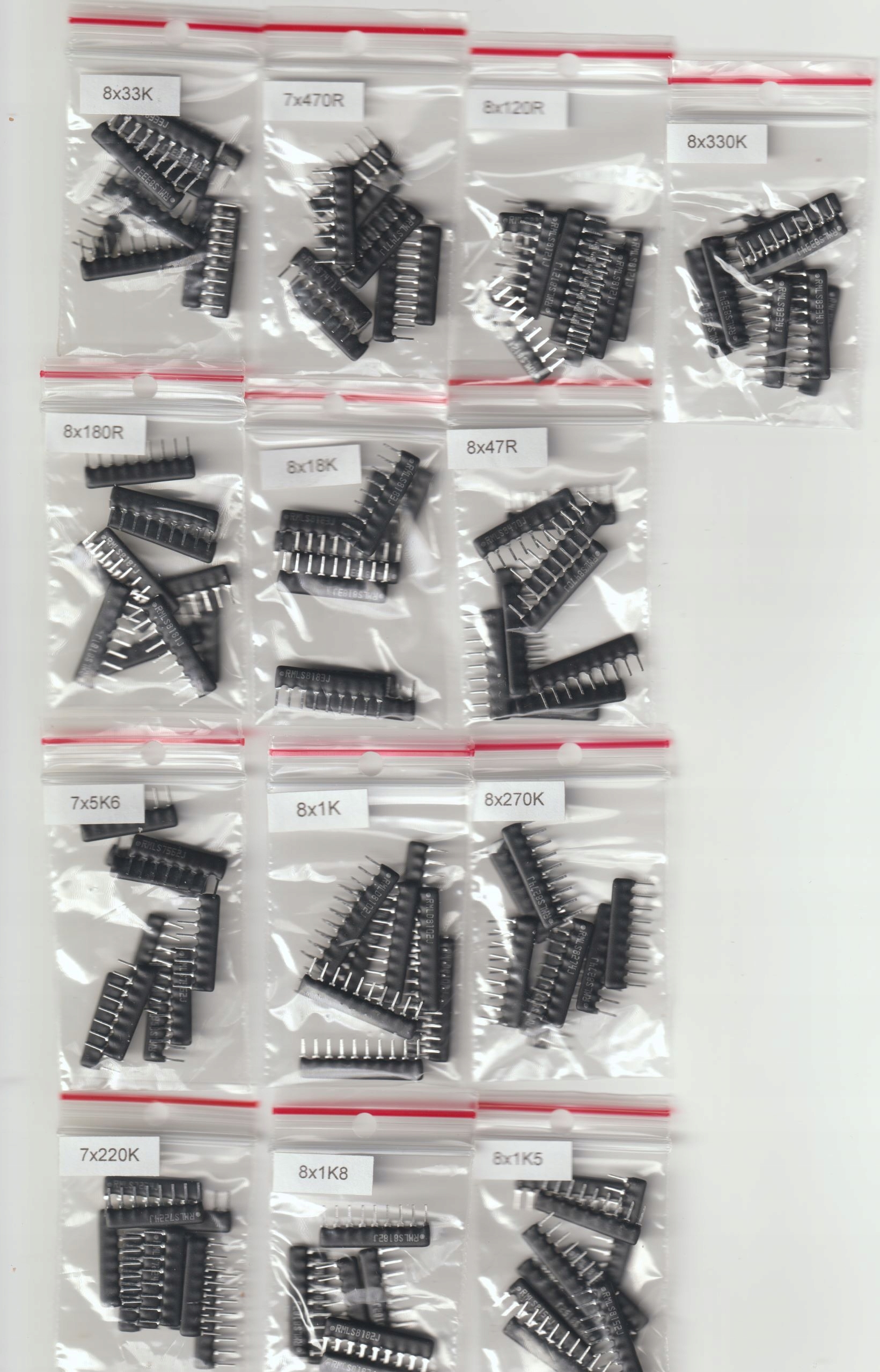 [130szt] Zestaw Drabinek Rezystorowych Sip 13x10