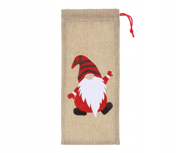 

Torebka Na Butelkę Z Juty Skrzat 14x32cm