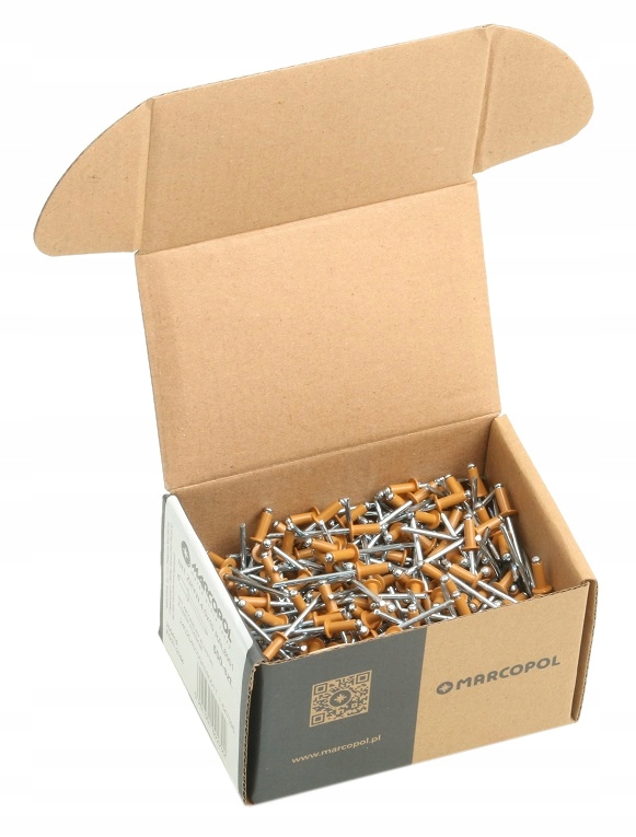 NITY ZRYWALNE 4x10 ZŁOTY ORZECH RAL 8001 500 sztuk