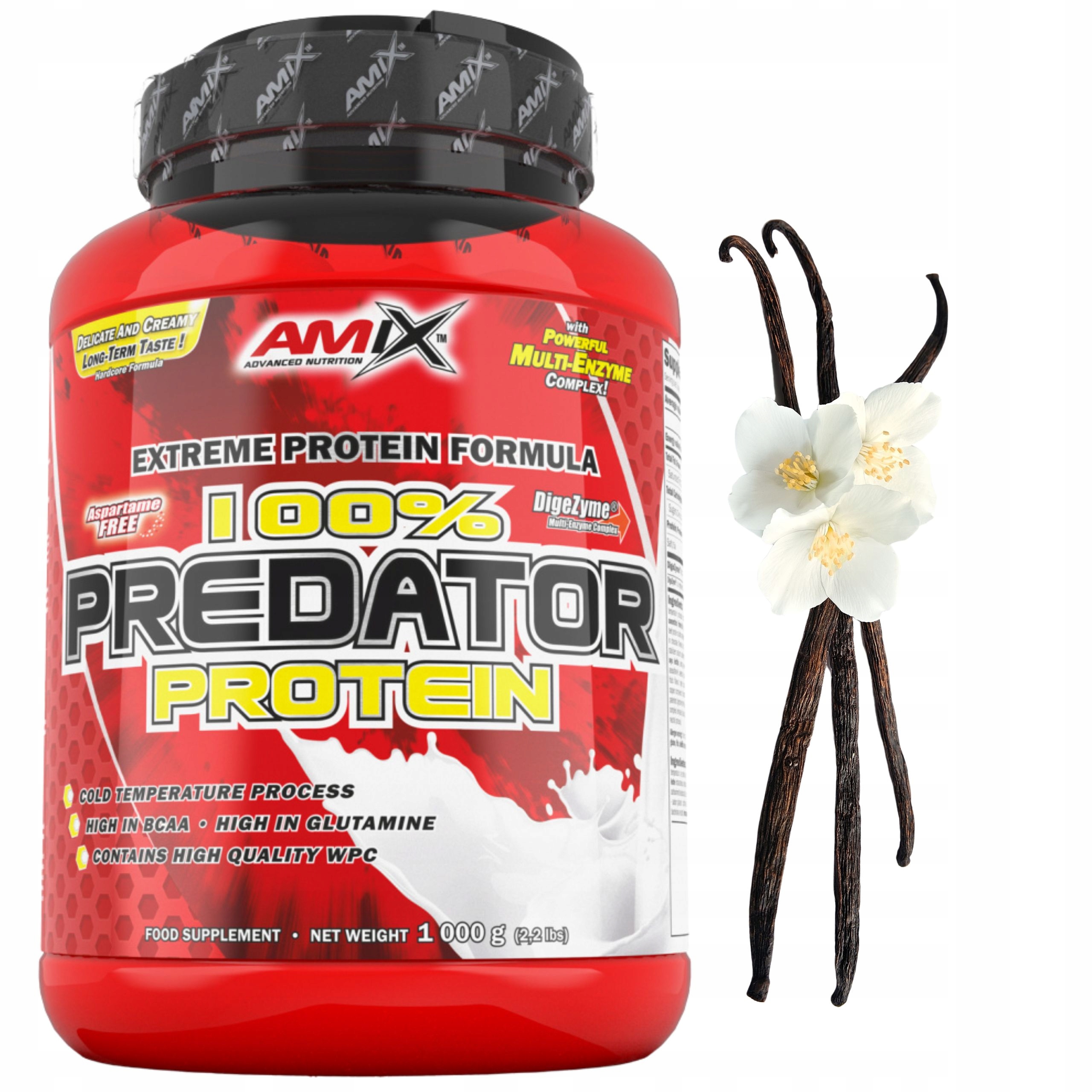 Protein Vanilkový Syrovátkový Koncentrát Wpc Trávicí Enzymy 1 kg