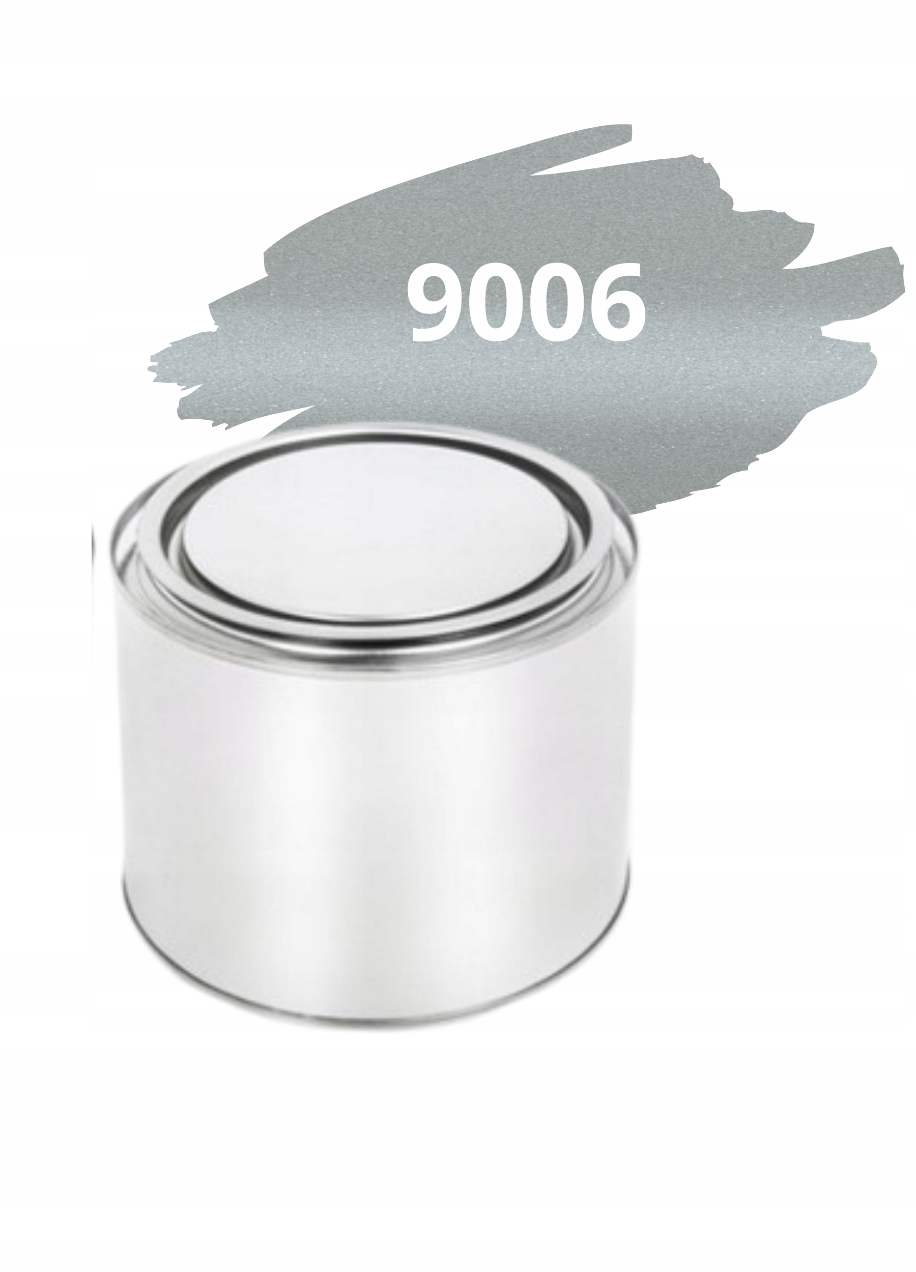 Ral 9006 Lakier Bazowy Baza 2:1 Białe Aluminium Farba Do Metalu Stali 0,5L