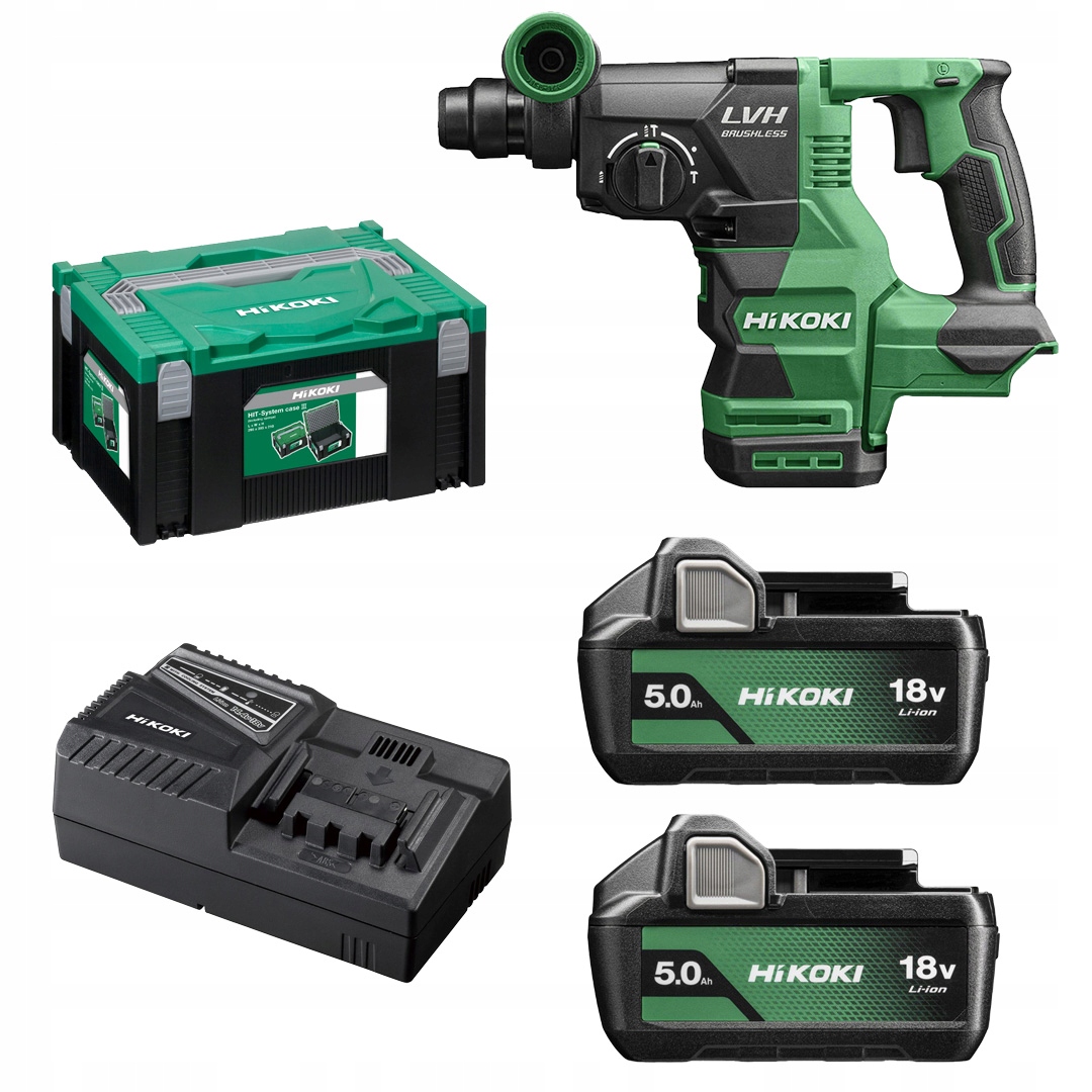Bezkartáčová vrtačka Sds+ 18V 3,2J 2x5Ah HiKOKI DH1826DA Wpz