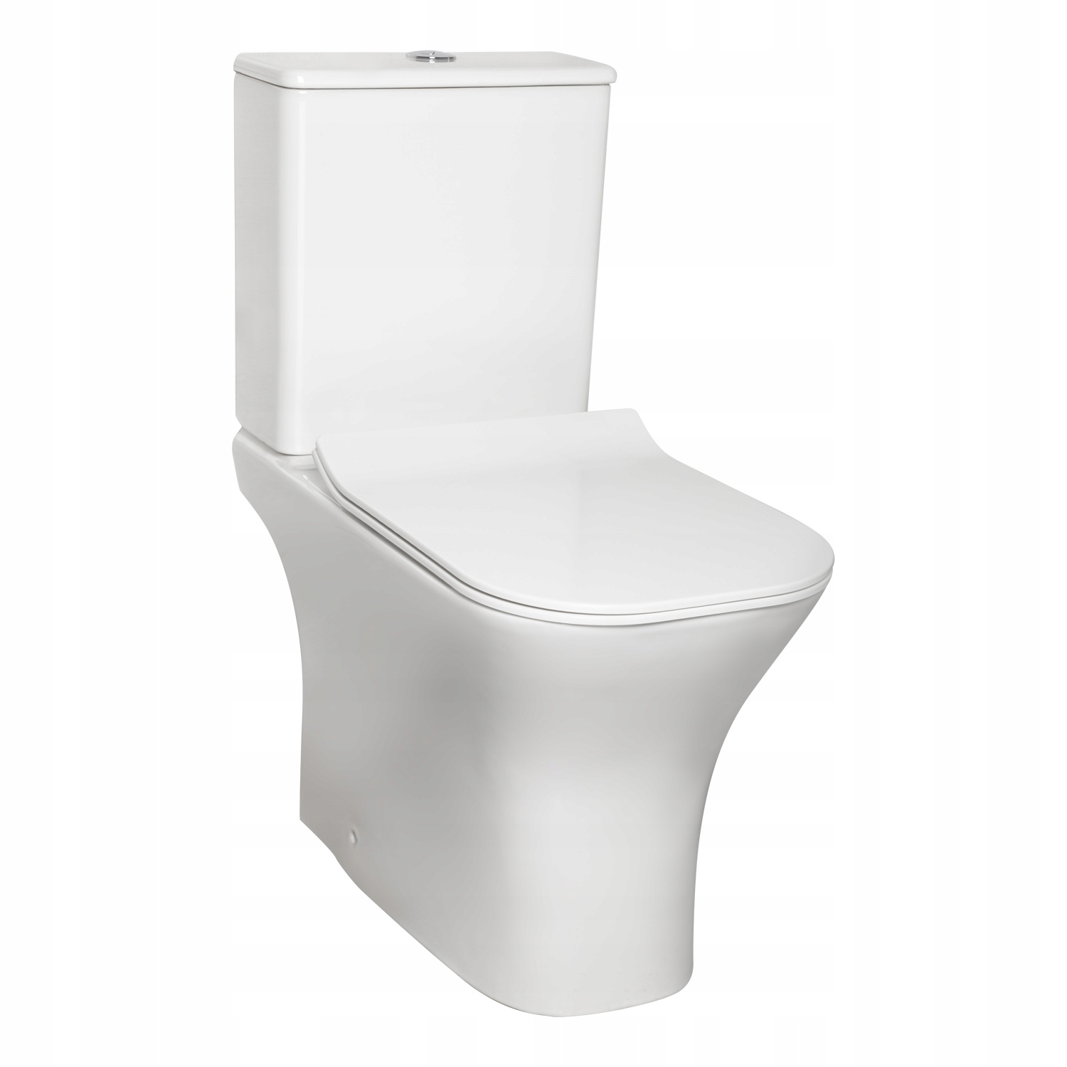 Wc kompakt Kamet bezkołnierzowy z deską wolnoopadającą poziomy
