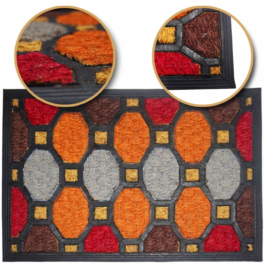 WYCIERACZKA WEJŚCIOWA DO BUTÓW POD DRZWI KOKOS MATA ZEWNĘTRZNA MOCNA 40x60