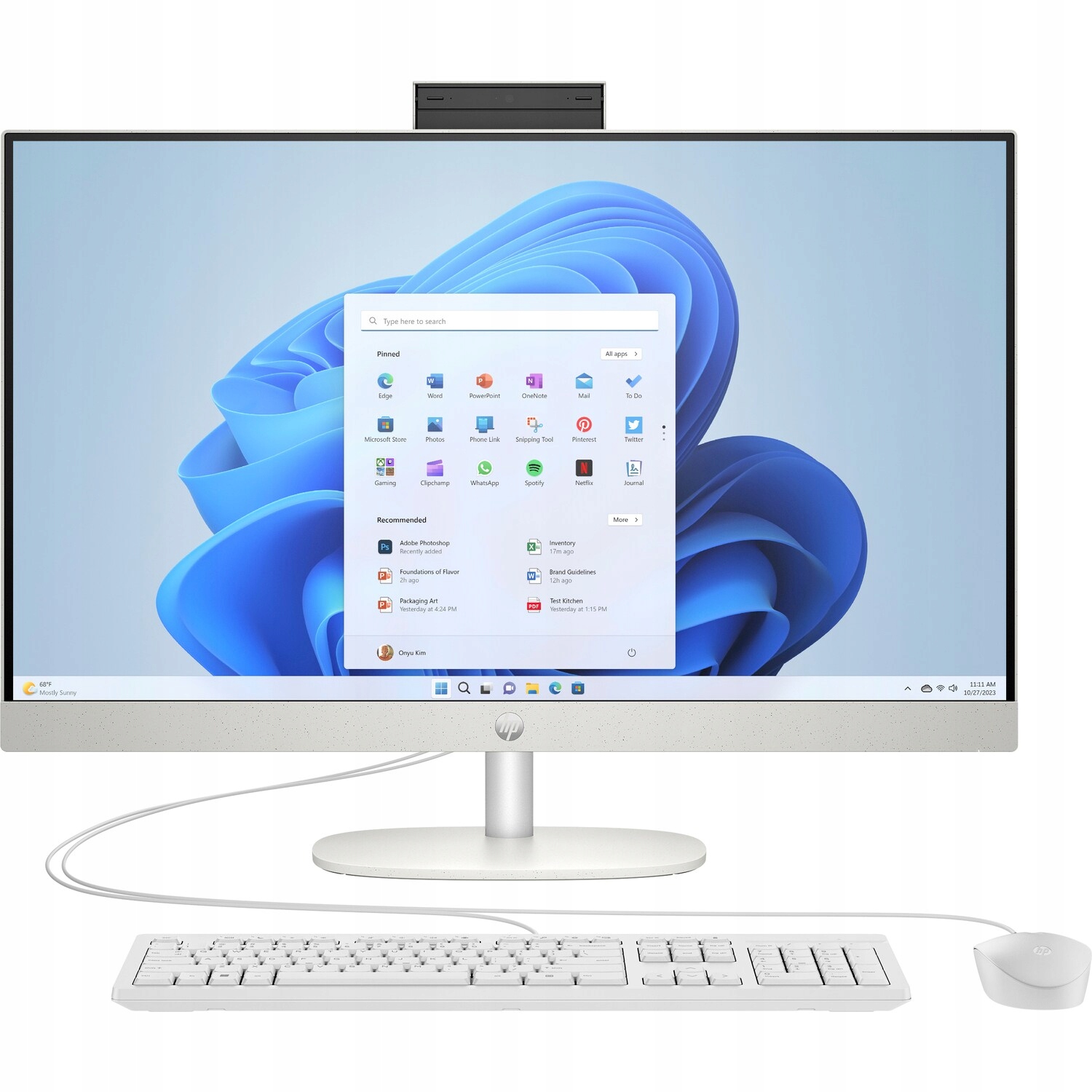 Hp 27-cr0001nc, biela