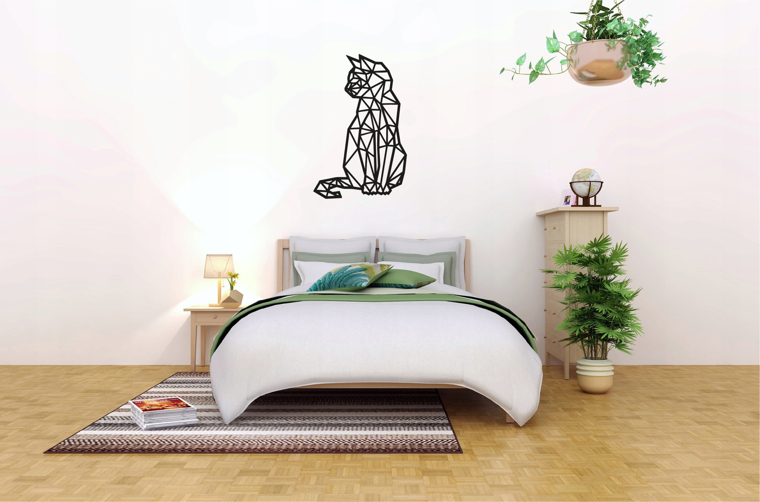 Geometryczny kot obraz panel dekoracja Marka inna