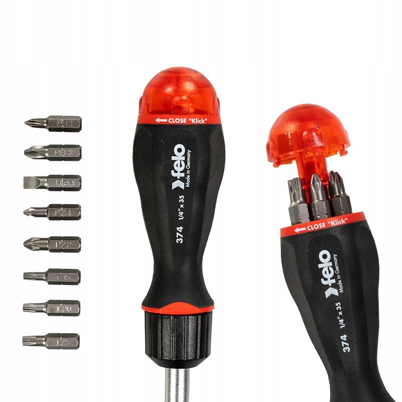 Felo Šroubovák S Ráčnou Šroubovací Hroty