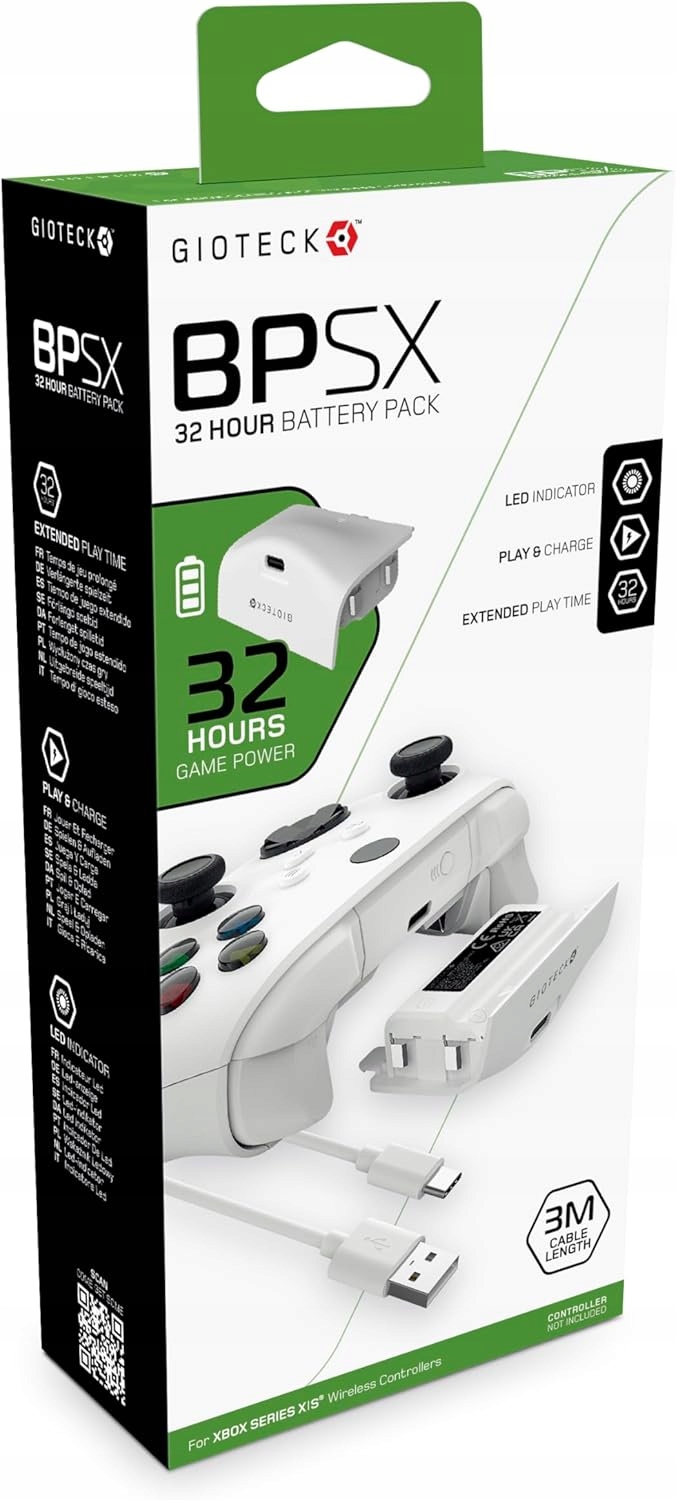 Z527 Zestaw baterii do xbox series x Gioteck BP-SX 32H