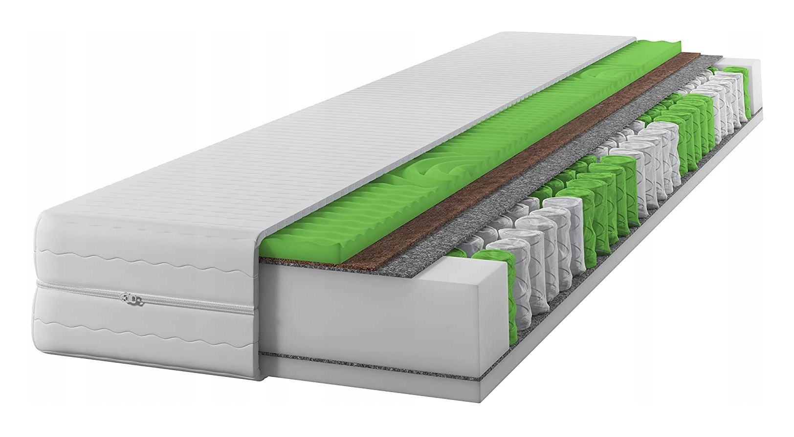 Matrace 135x190 kapsa 20 cm Oboustranná H3 H4 7 zón Kokos Pěna