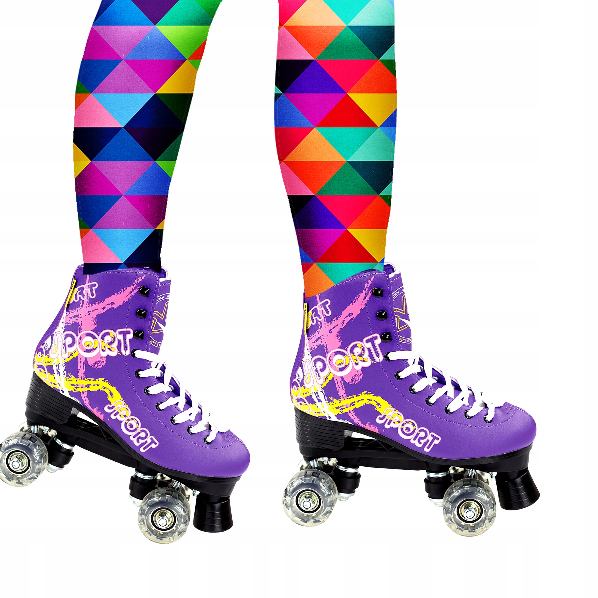 Wrotki Nils Extreme Klasyczne Kółka Led Sznurowane Kauczukowe Rozmiar 38