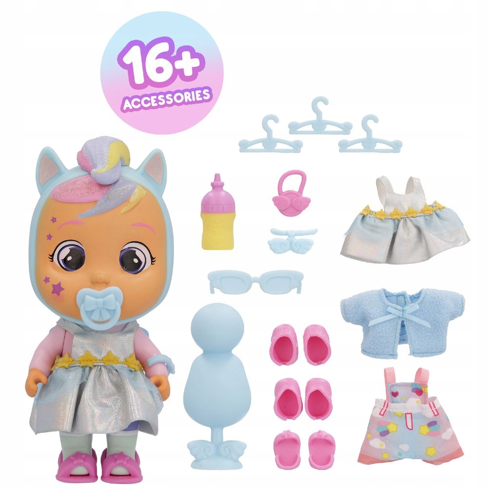 CRY BABIES GARDEROBA PŁACZĄCEJ MINI LALKI JENNA 3+ Marka TM Toys