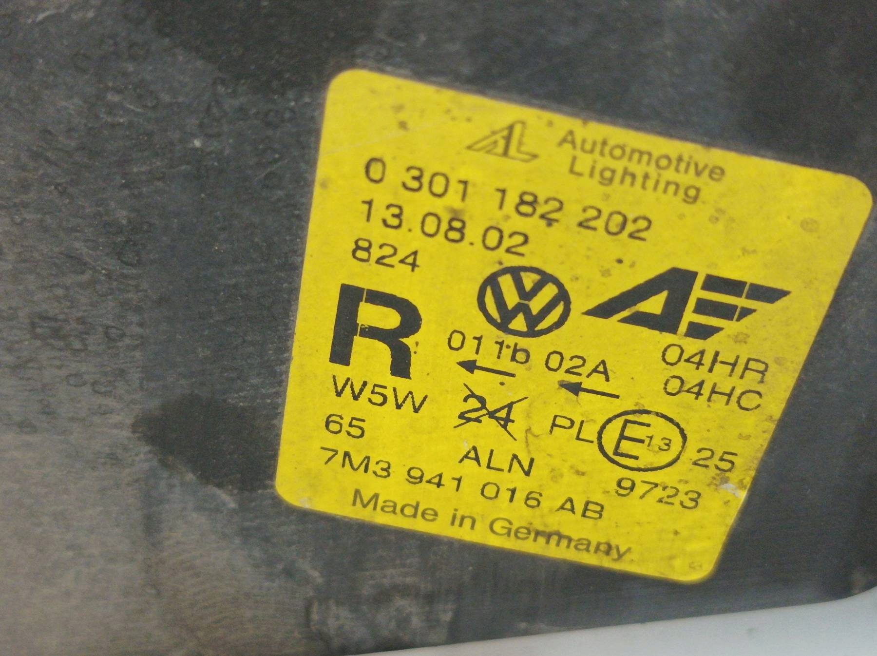light front right EU 0301182202 VW Volkswagen Sharan and (1995-2010)