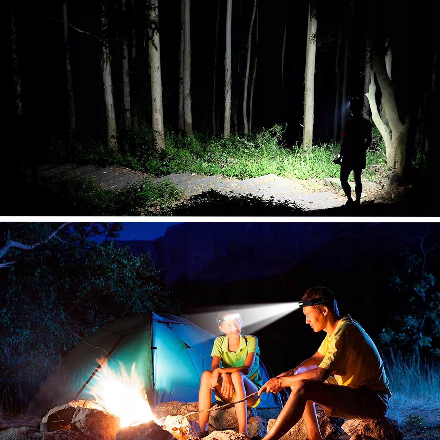 WODOODPORNA LATARKA CZOŁOWA COB CZUJNIK RUCHU 66 ULTRA LEKKA ŁADOWANIE USB Kod producenta ART.2838