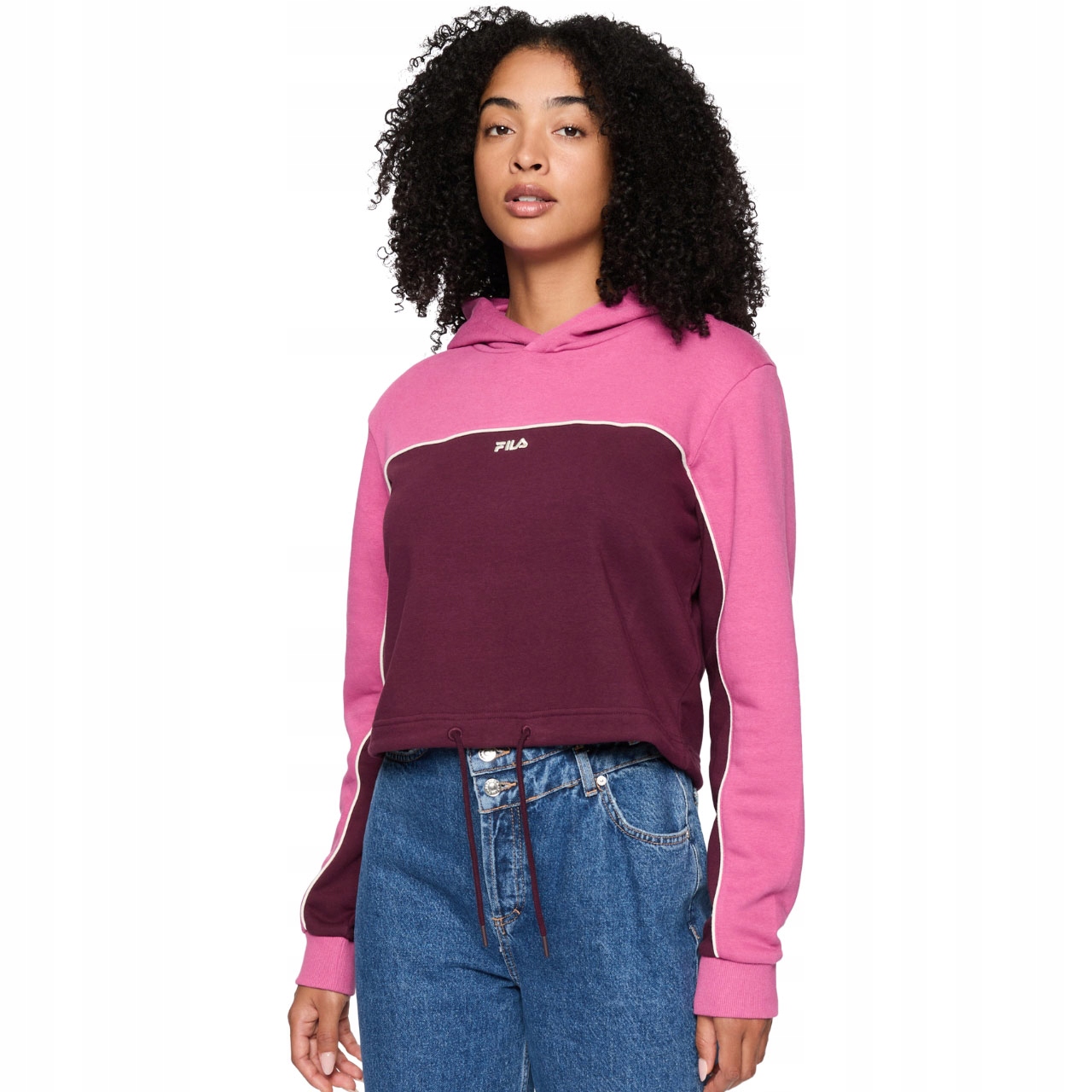 Dámská Mikina Fila Laagna růžovo bordó FAW0907 43200 Vel. XL