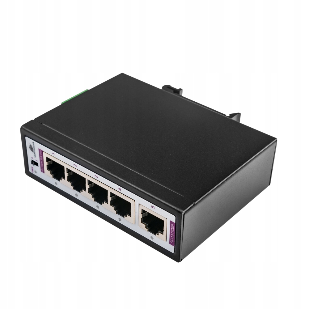 Průmyslový Switch PoE 4x 10/100M 1x RJ45 Uplink