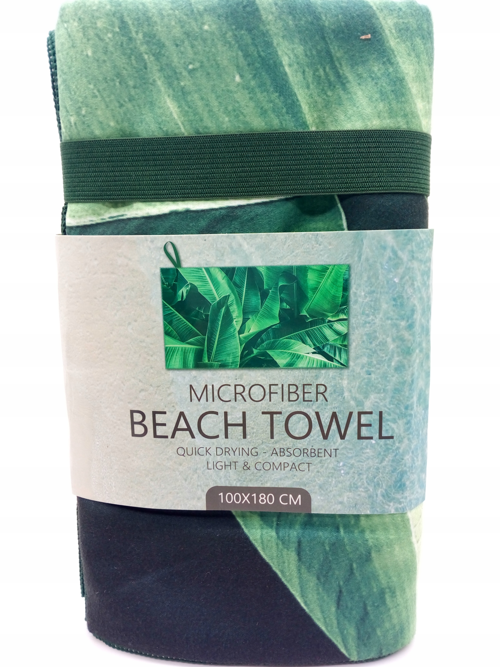 Ręcznik Z Mikrofibry Szybkoschnący Duży 180 X 100 cm Odcienie zielonego