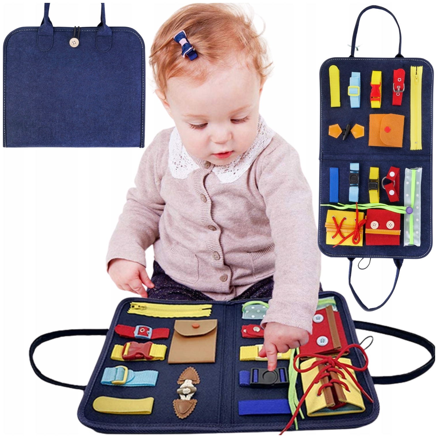 

Tablica Manipulacyjna Sensoryczna Montessori XXL