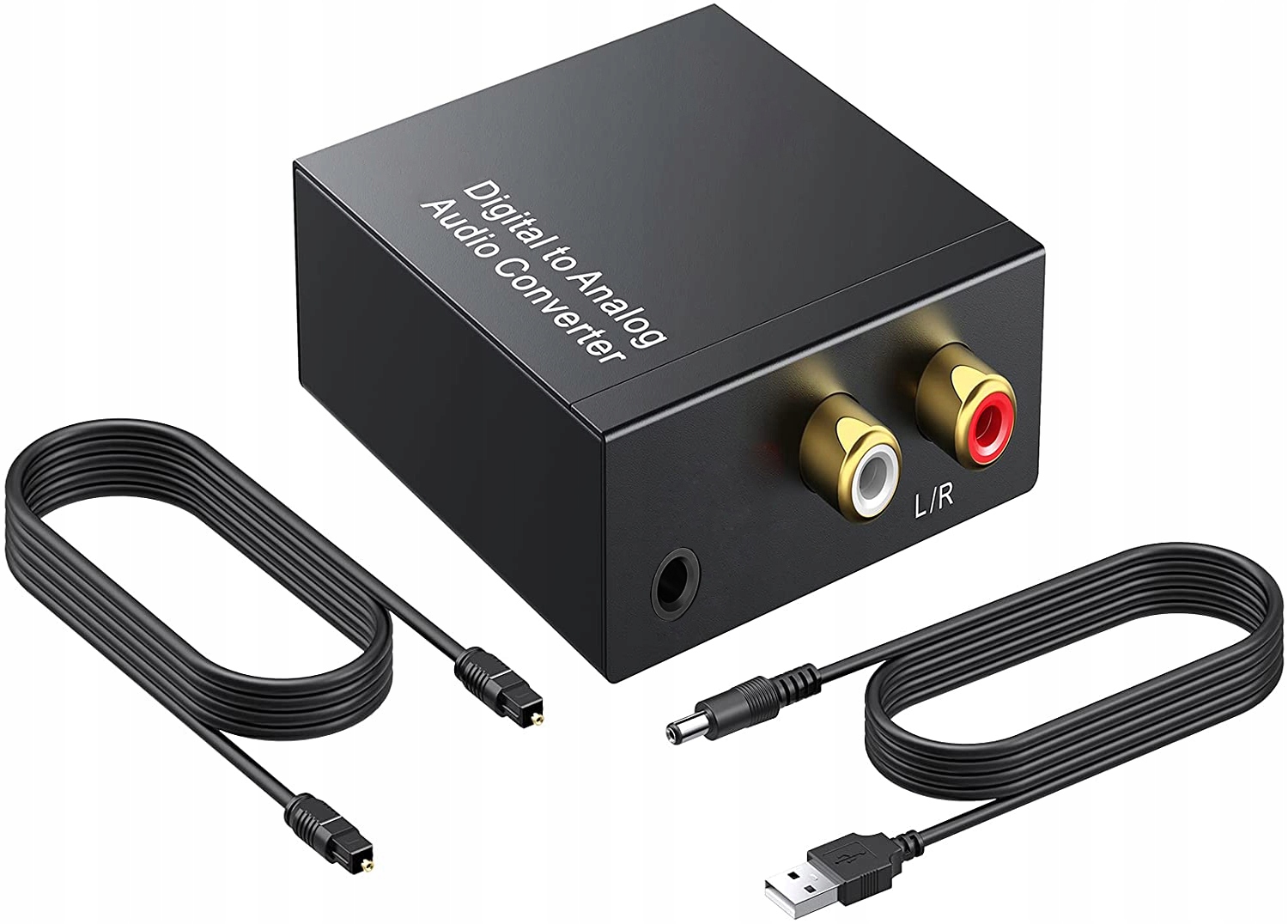 

Konwerter Spdif optyczny Toslink L/r Rca 3,5mm Dac