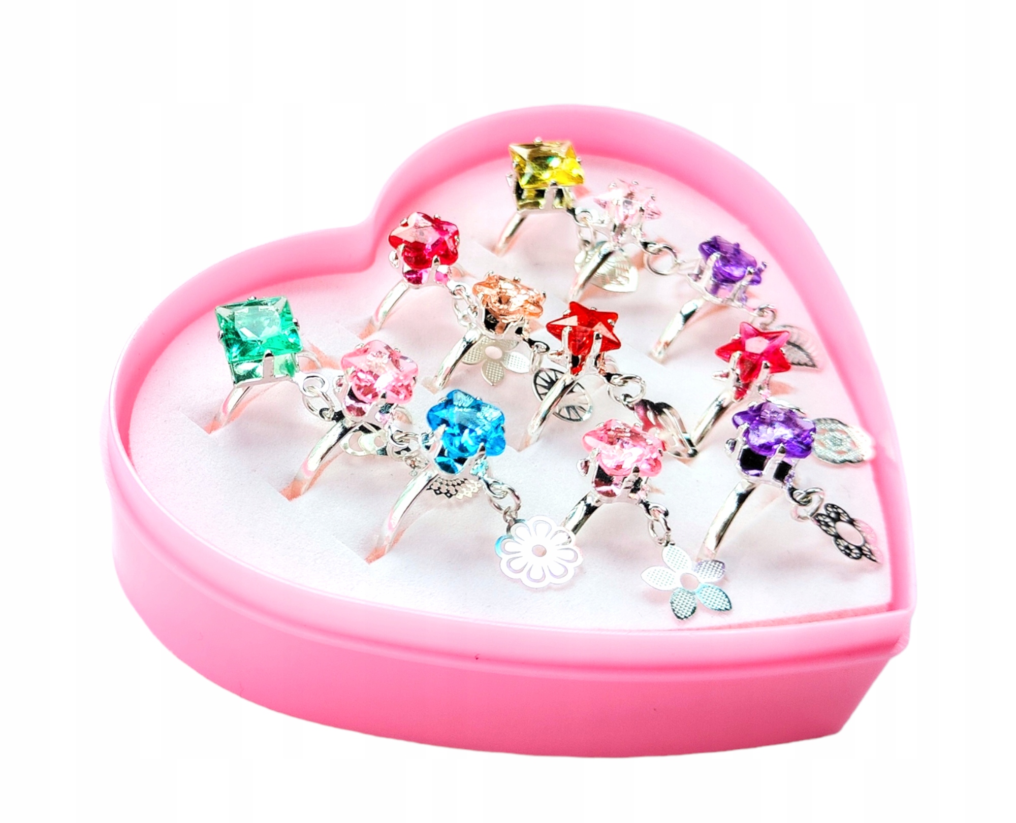 ZESTAW PIERŚCIONKÓW DLA DZIEWCZYNKI 12 Biżuteria dla dzieci EAN (GTIN) 5905450752057