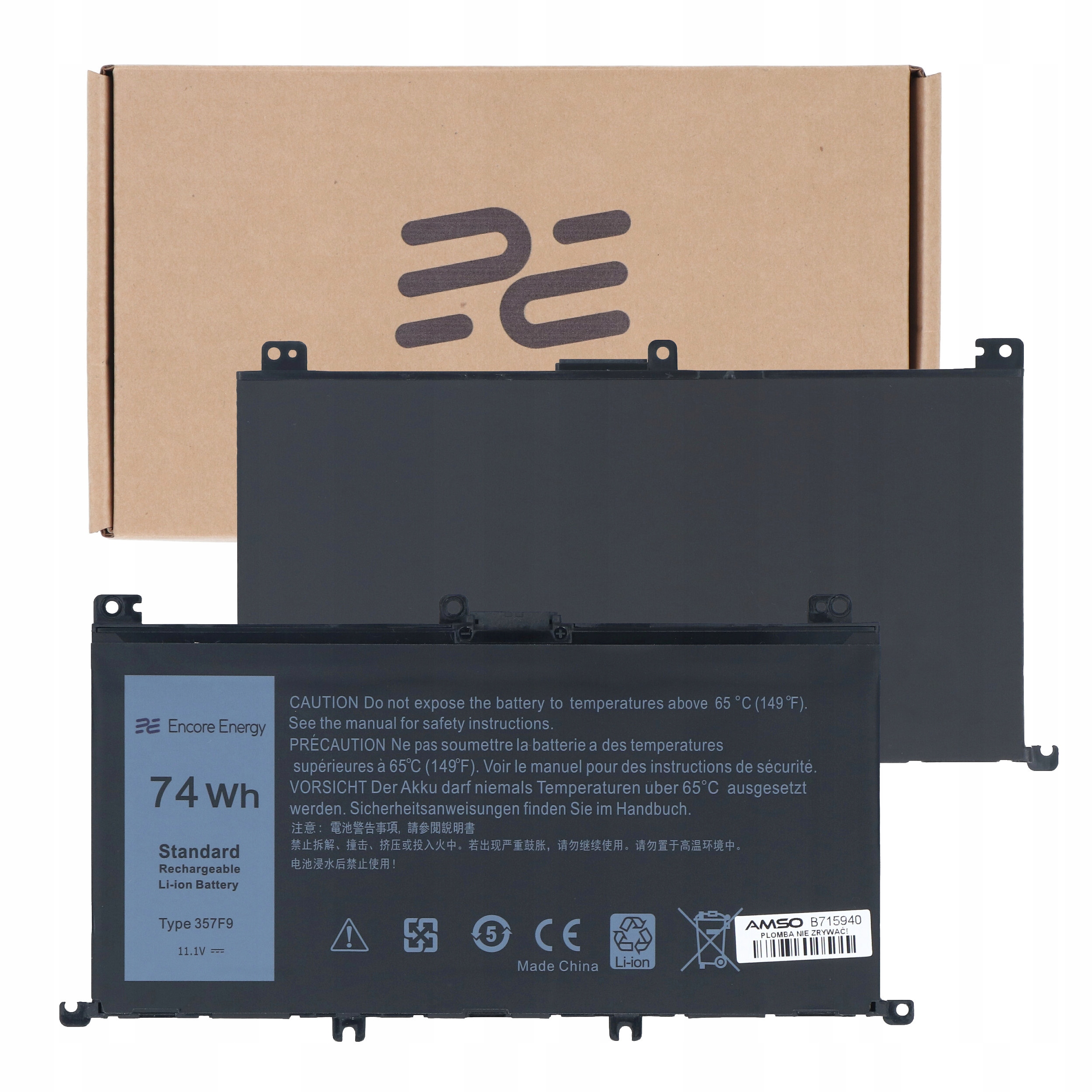Baterie 357F9 pro notebook Dell Inspiron 15 7557 7567 6600mAh Encore Energy