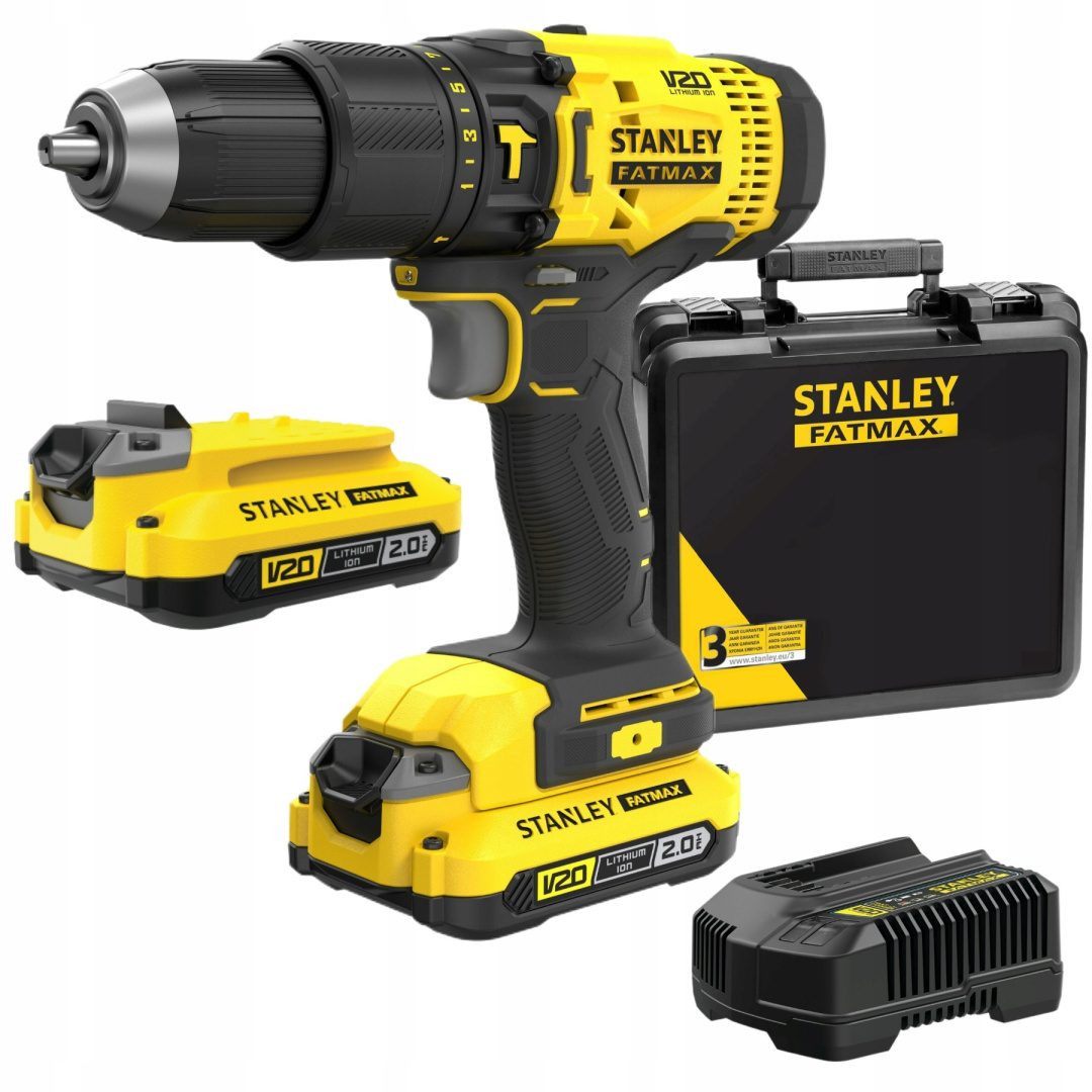 Młotowiertarka 18V Stanley Fatmax V20 , 2x2,0 Ah,walizka SFMCD711D22-QW