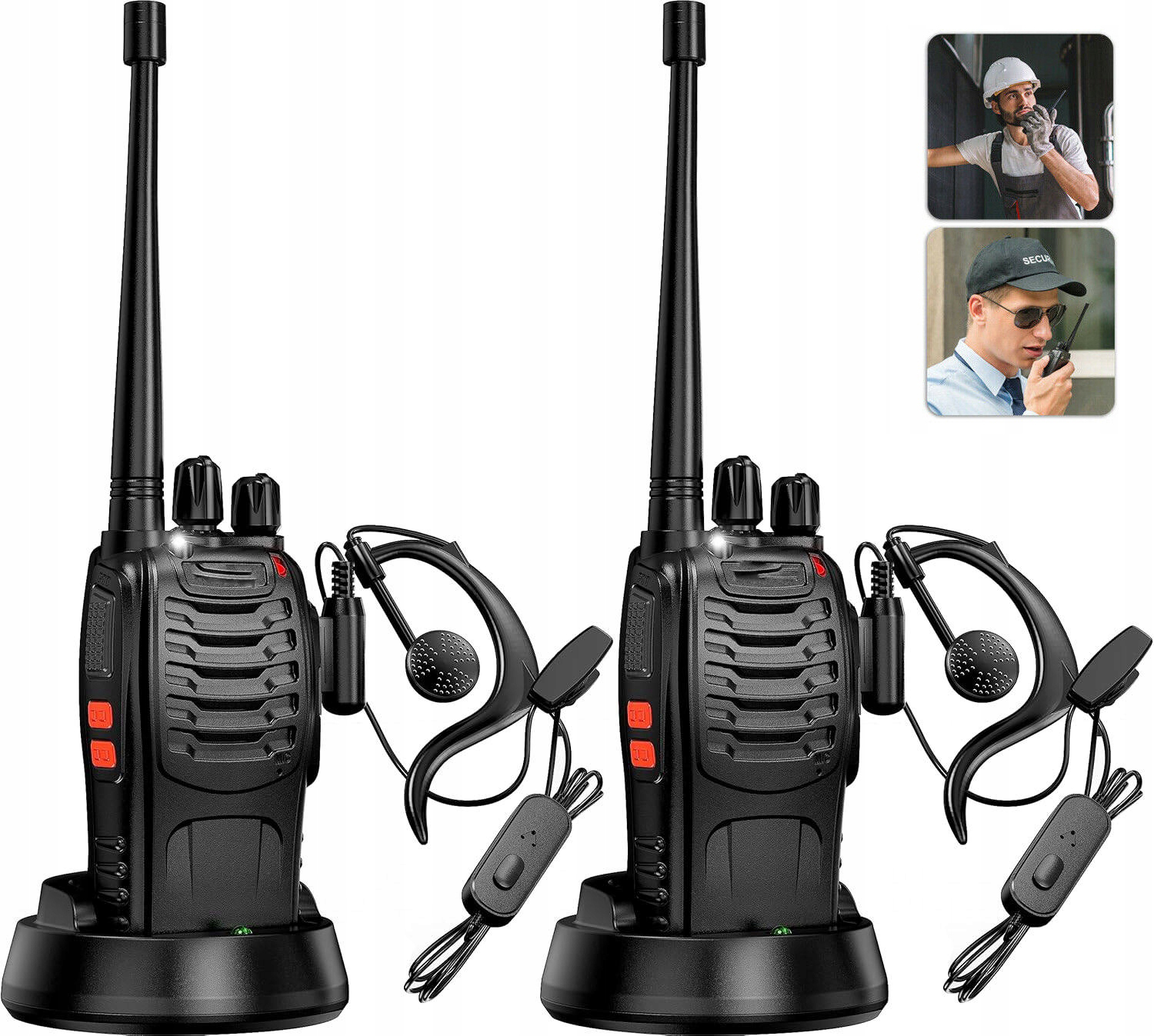 2x Vysílačka vysílačky Baofeng BF-888S Radiotelefon Pmr Velký Dosah
