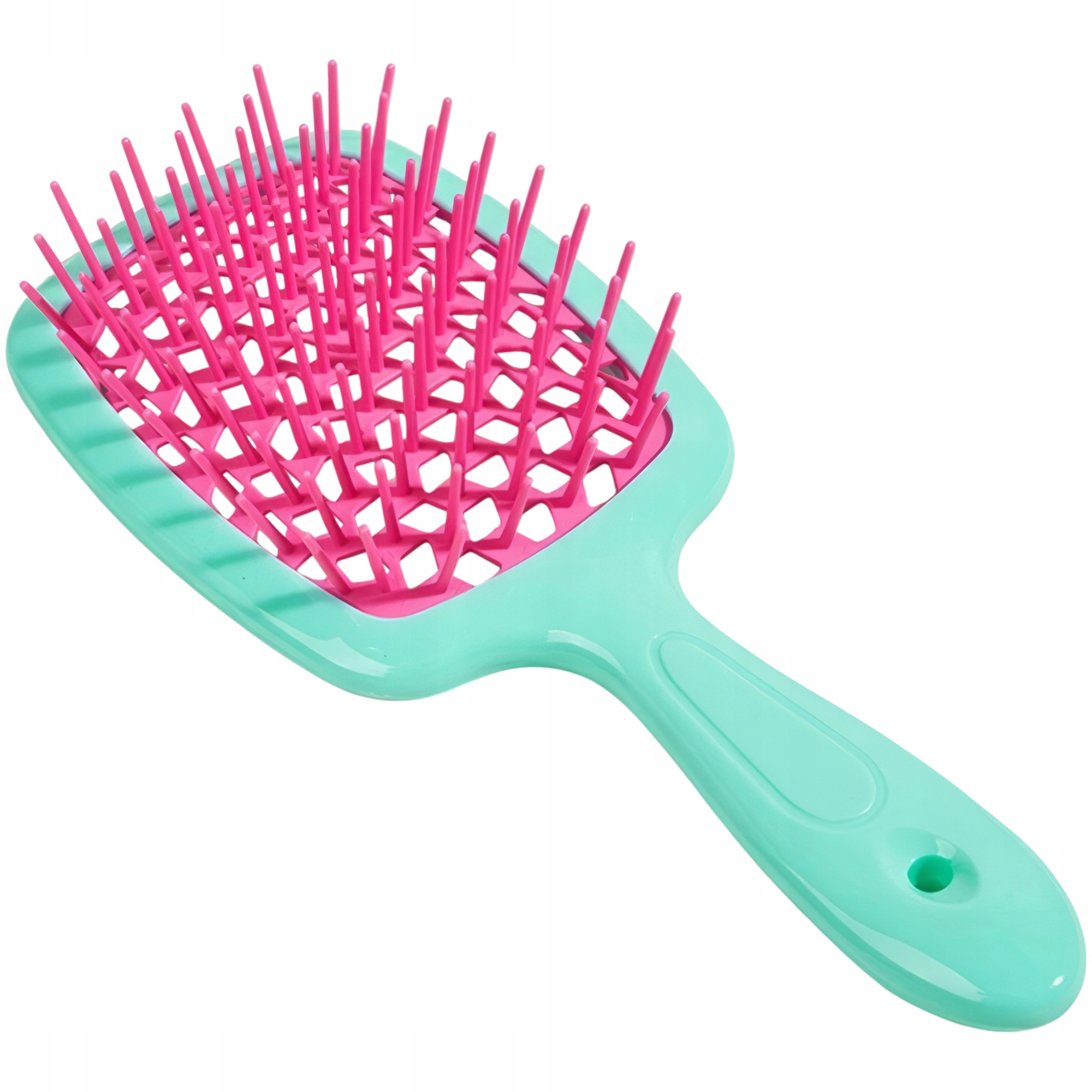 Kartáč Na Rozčesávání Vlasů Brush Na Sušení Masáží Mátový Růžový