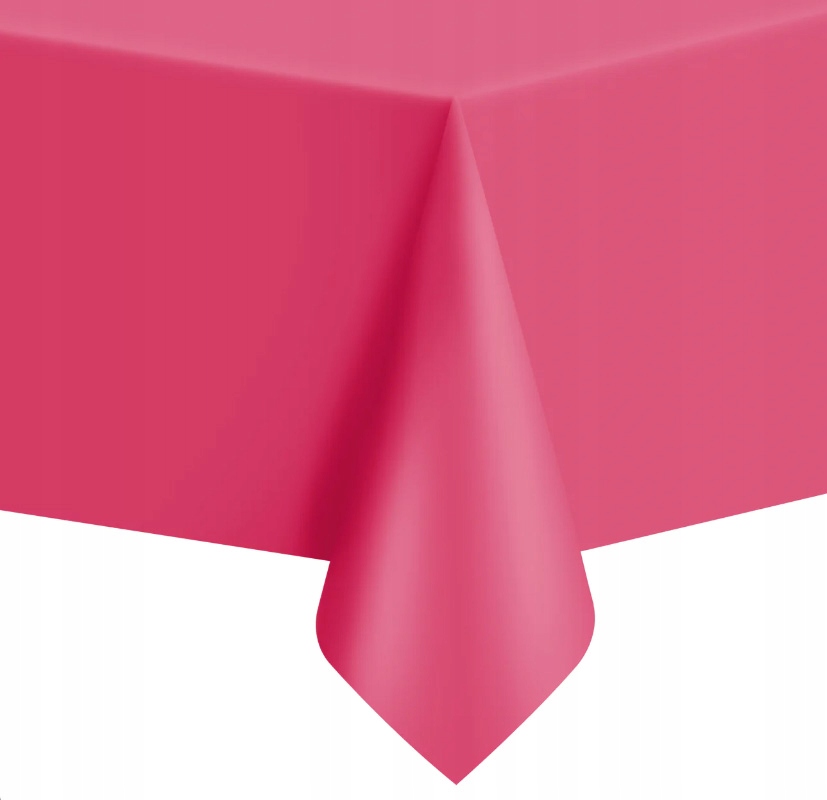 Obrus CIEMNY RÓŻOWY urodzinowy cerata 137 x 274