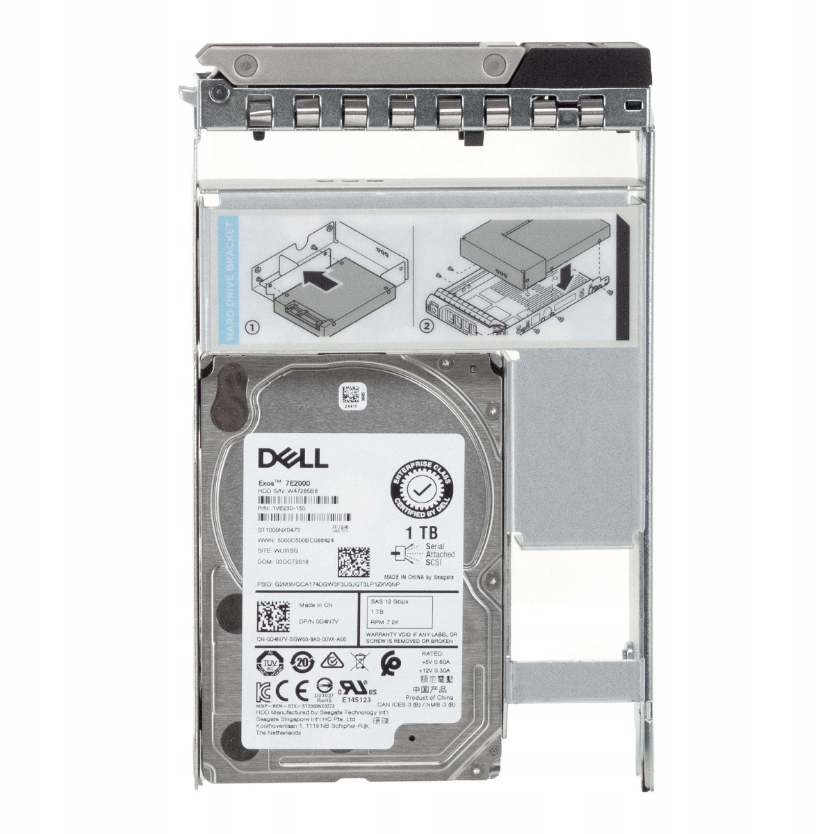 Dell 0D4N7V 1TB 7.2K 128MB SAS-3 3.5'' ST1000NX0473