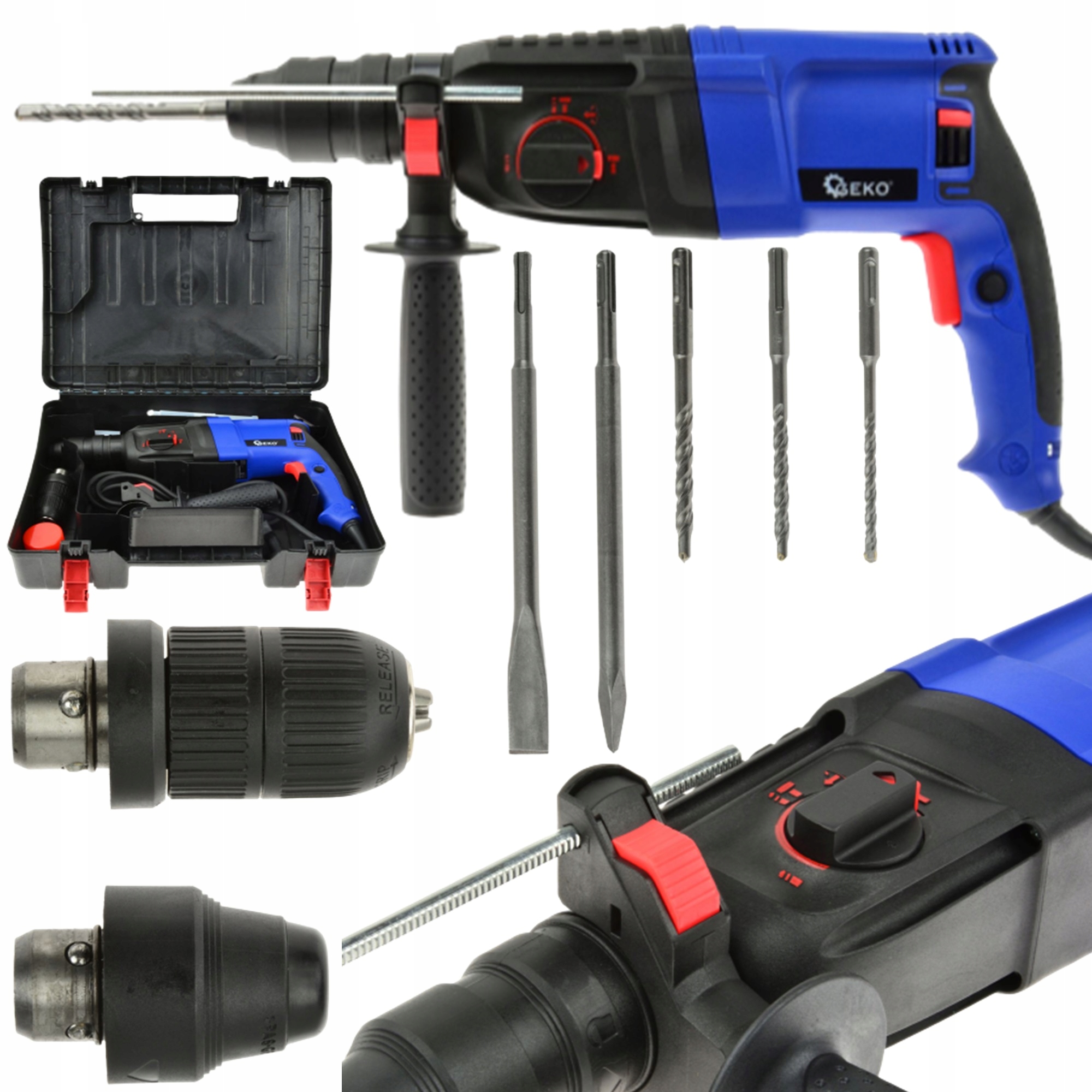 Vrtací kladivo Geko Sds Plus 800 W G80285 vrtací kladivo