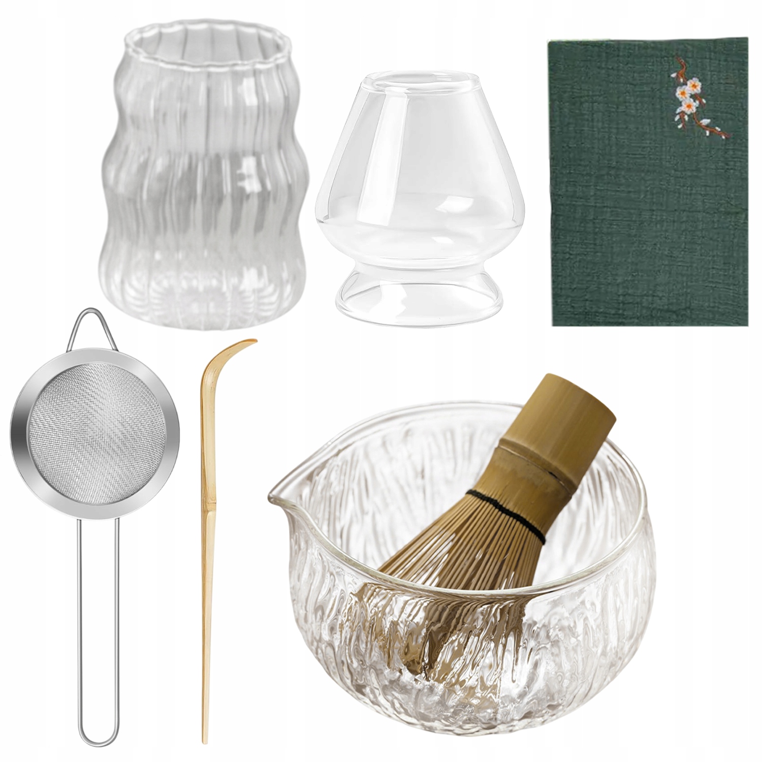 Dárková Sada Na Čaj Matcha Šálek Metla Podstavec Lžička