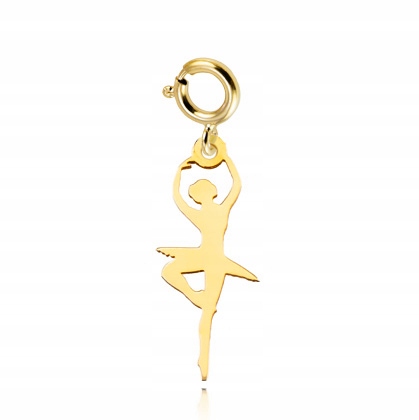 Zlaté přívěsky na náramek Baletka ryzost 585