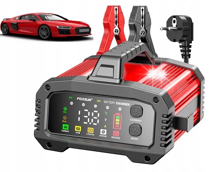 Foxsur 25A Inteligentná nabíjačka autobatérií pre 12V/25A batérie