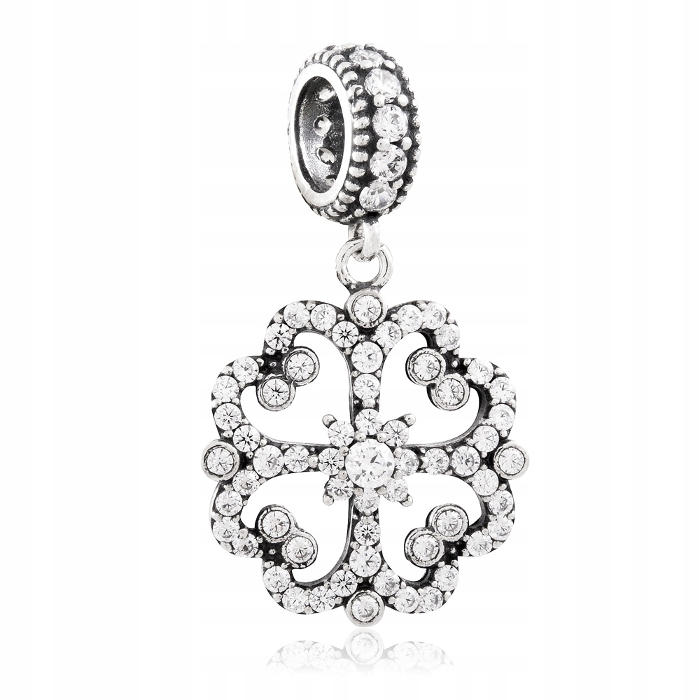 

Charms Koralik Srebrny Kryształowa Koniczynka SR54