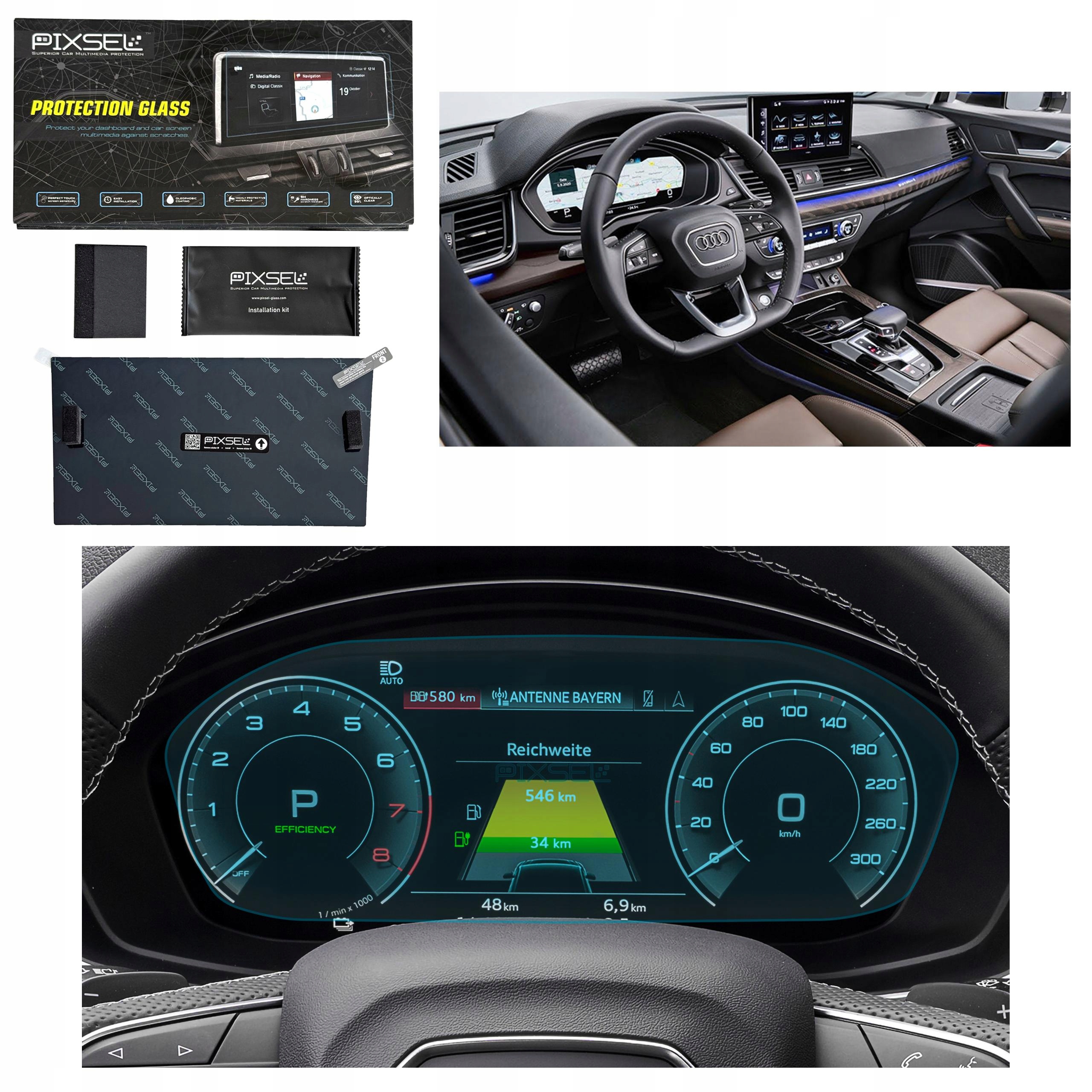 Antyodciskowe Matowe Szkło Ochronne Audi Q5/SQ5-12“ 2021-2024