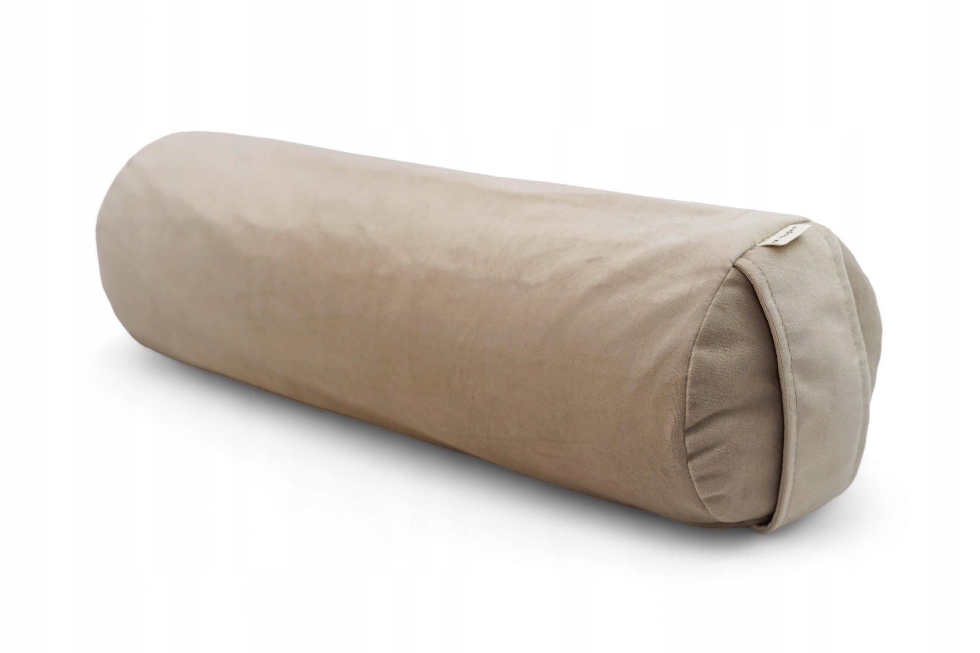 wałek do jogi, bolster, wałek z łuską gryki beżowy